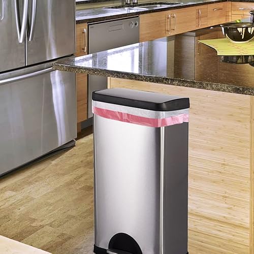 Miniatura 2 de Jekiyo Bolsas de basura medianas de 8 galones, bolsas de basura transparentes con cordón, 120 unidades, R