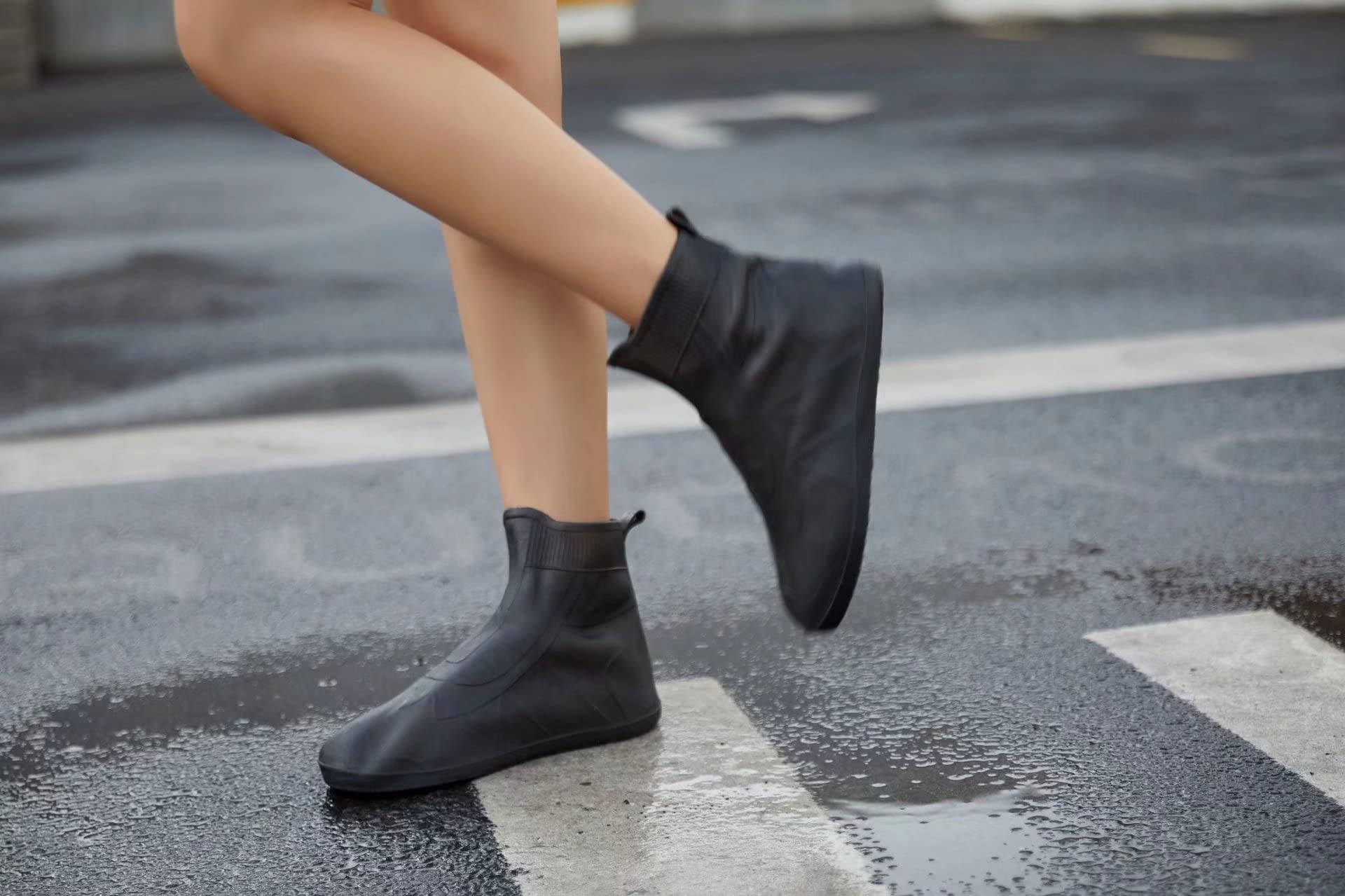 Kerio Silicone Shoes Covers Reusable Galoshes Waterproof Overshoes Rain Boots Shoe Protectors for Men and Women