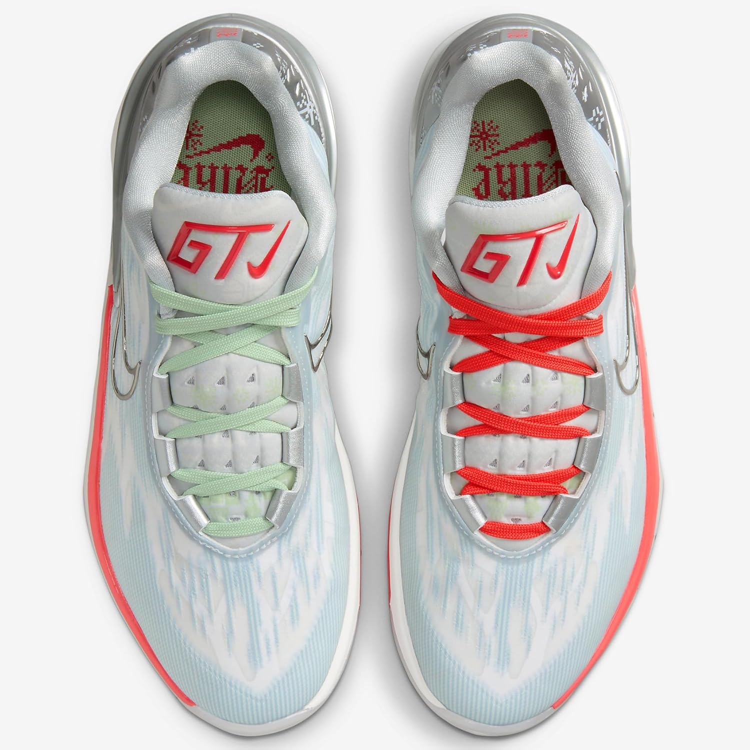 Nike G.T. Cut 2 Men's Basketball Shoes (DJ6015-008, Pure Platinum/Summit White/Track Red) Size 7.5 - Image 2