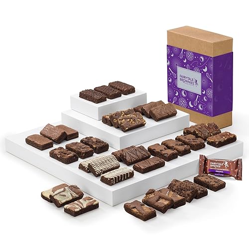 Miniatura 3 de Brownies duende de tamaño bocadillo, comida gourmet en cesta de regalo y caja de chocolate, de Fairytale Brownies