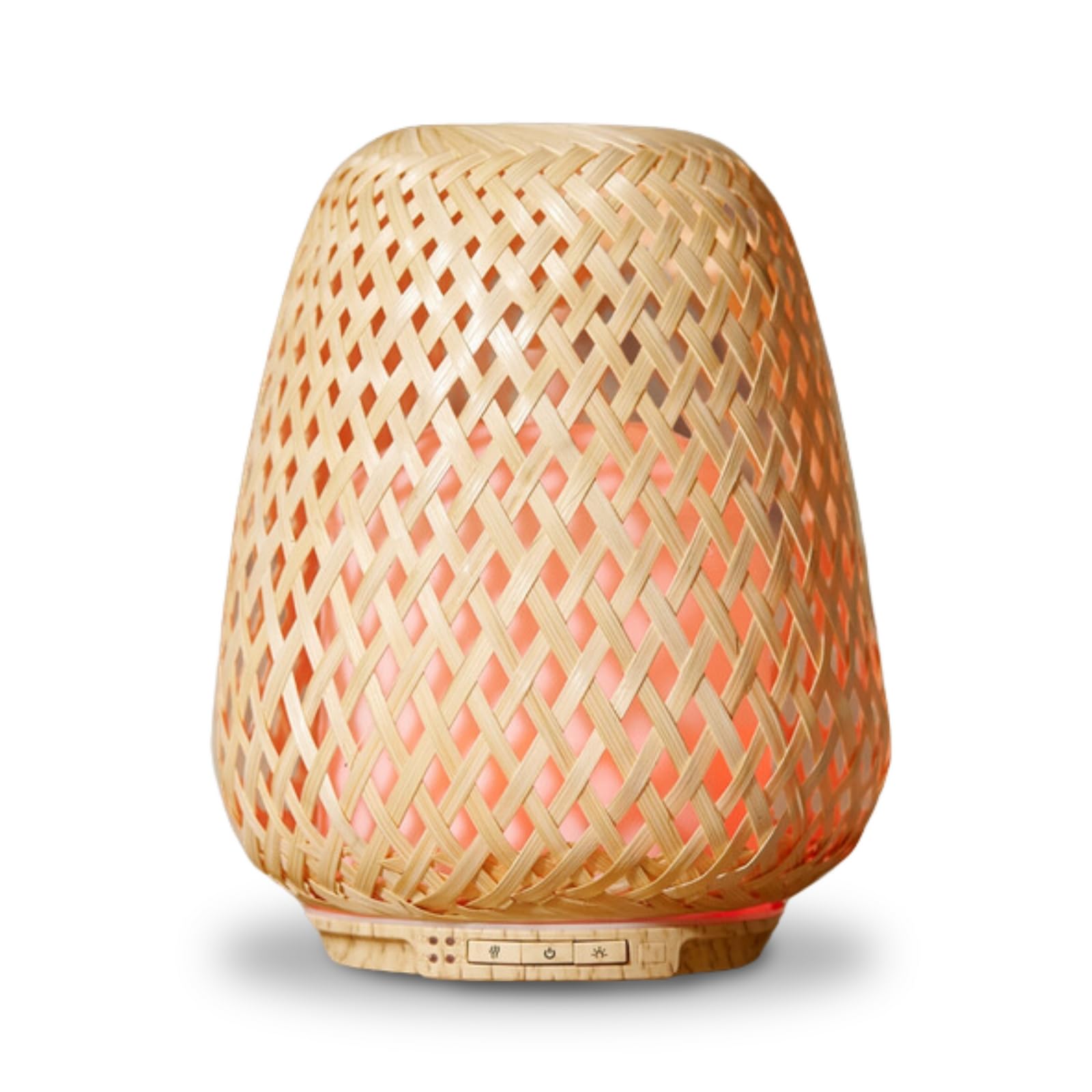 Zen'Arôme SC21-25S - Difusor de aceites Esenciales ultrasónico Olaki (hasta 40 m²) - Difusión en frío para aromaterapia, diseño Artesanal Zen de bambú Trenzado, iluminación Regulable, Madera