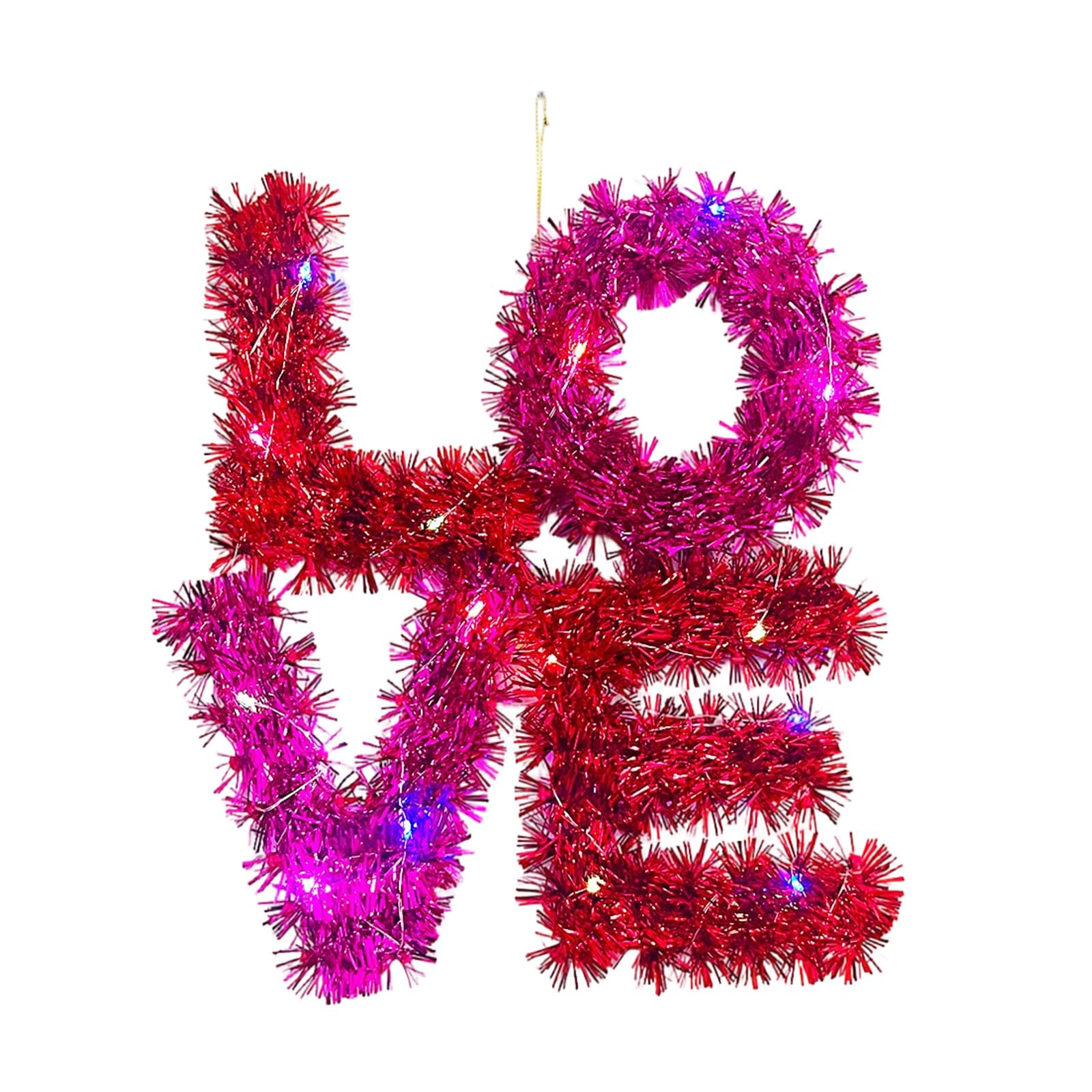 Buxuaaaa Valentine ' s Day Door Wreath for Dorms Apartments Decorative Garlands for Parties and Gatherings LED Heart Door Wreath with Soft Glows for Valentine Parties and Home Decor
