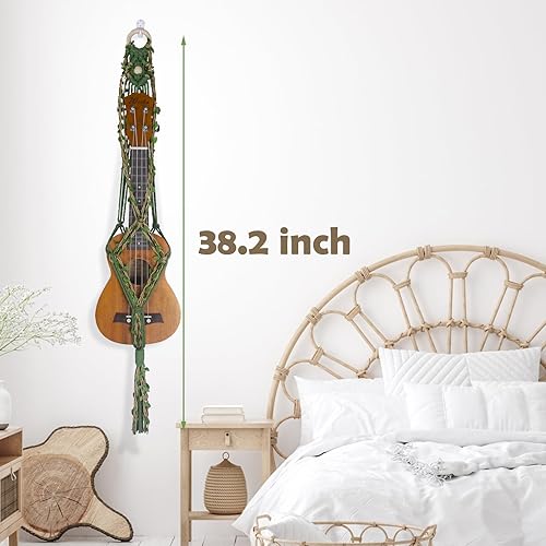 Miniatura 18 de Soporte de montaje en pared para ukelele para ukelele soprano, kit alternativo estilo-001