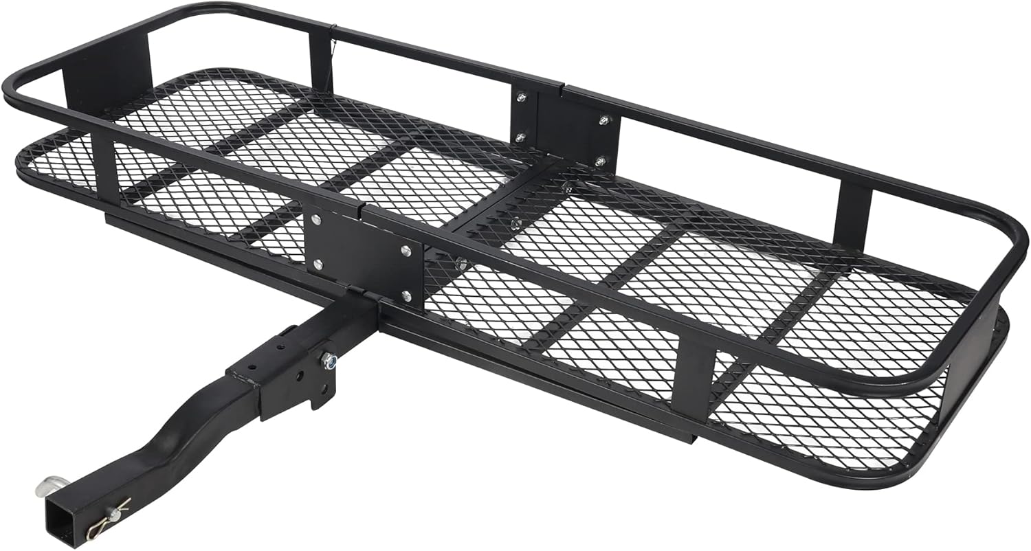 Lineslife 60" x 21" x 6" Folding Hitch Mount Cargo Carrier