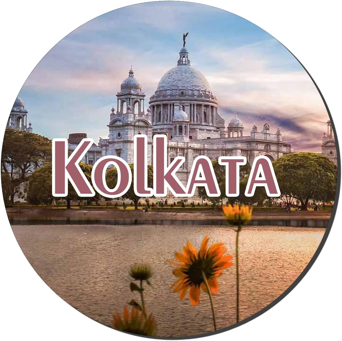 Prints and Cuts Kolkata City Decorative Large Fridge Magnet