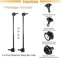 Vista 7 de X AUTOHAUX Kit de suspensión de 2 piezas de enlaces de barra estabilizadora delantera para Honda Civic 2016-2019 para Honda Insight 2019 K750865