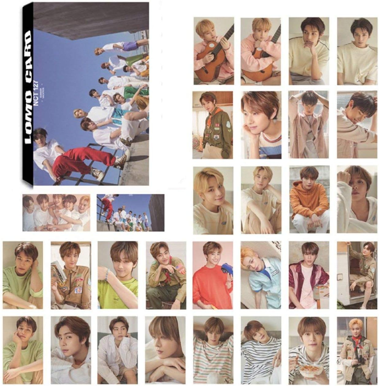 htrdjhrjy Unique 30Pcs Kpop NCT 127 New Album WE are Superhuman PhotoCard PhotoBook Poster LOMO Cards Gift for Fans(None NCT)