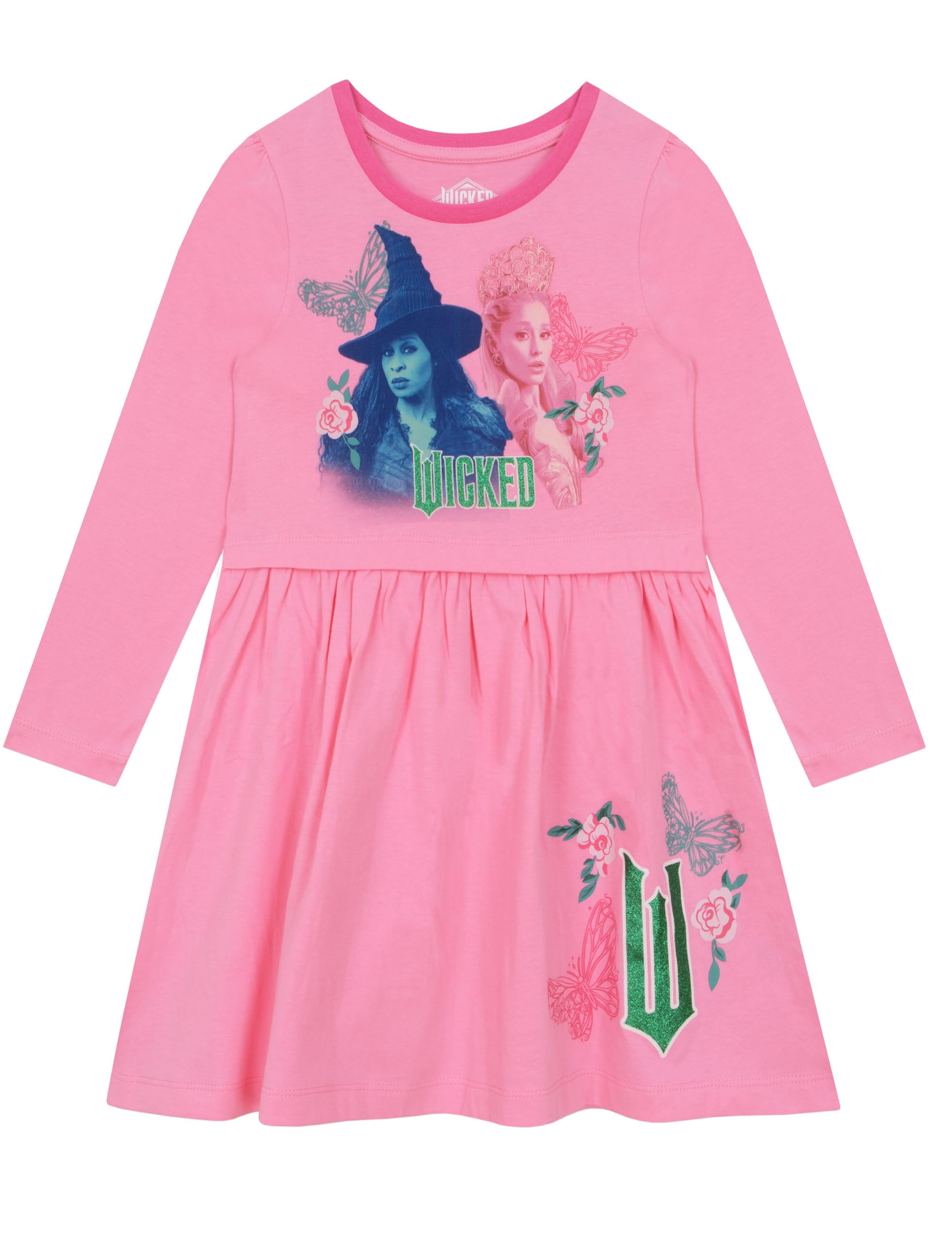 Vestido de Elphaba y Glinda para niñas en algodón que no pica manga larga estilo Wicked 8