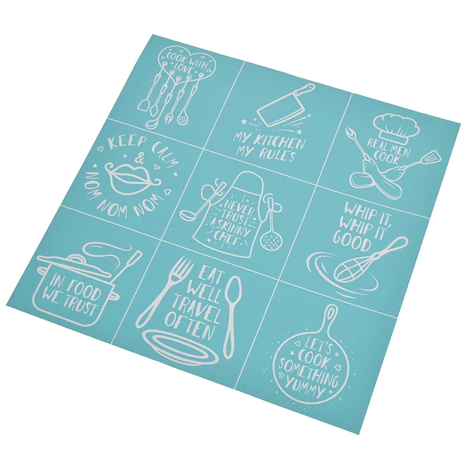 MANGOUSONG Screen Printing Kit,29.5x29.5cm Kitchen Tools Silk Screen Stencils Reusable Silkscreen Print Kit for Printing Handbag Decoration Template ?Seal Tool