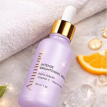 Ammuri Intense Brightening Serum - Alpha Arbutin Formula with Vitamin C Retinol & Vitamin B3 Face Serum for Women and Men Ideal for Skin Care Acne Treatment and Dark Circles - 30 ml