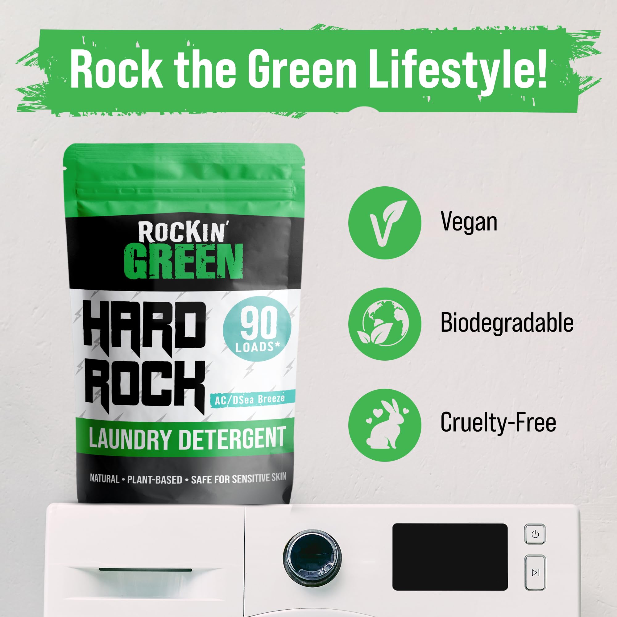 Rockin' Green Hard Rock Laundry Detergent - Motley Clean by Rockin' Green