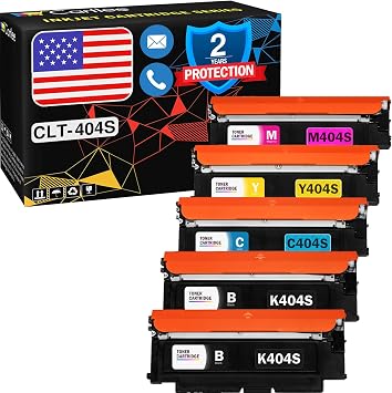 خراطيش الحبر المتوافقة مع Cartlee لاستبدال Samsung CLT-K404S CLT-C404S CLT-M404S CLT-Y404S 2 أسود ، 1 كل لون 404s 404 Xpress SL-C430W SL-C480FW SL-C480W c430 y404 k404