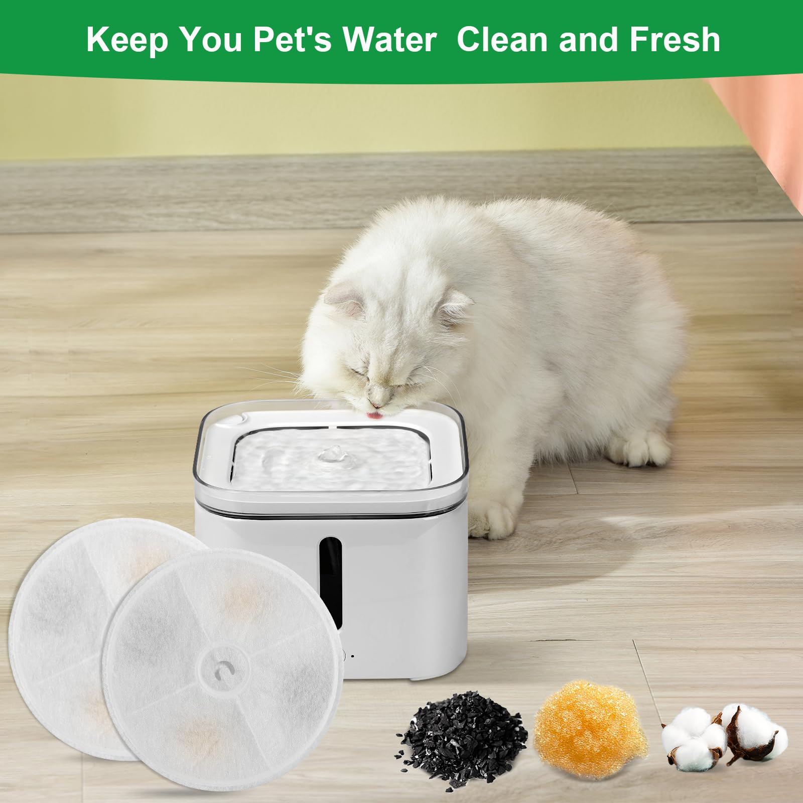 10 Filtri Per Fontana Gatti Vindox - Compatibili Con Fontane 1.85L E 2L/1.8L, Con Carbone Attivo E Resina - Foto 4