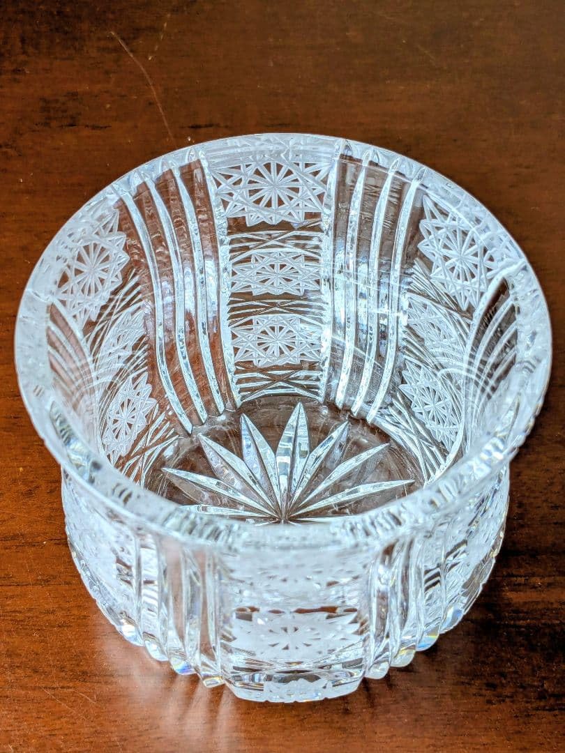 ボヘミア クリスタル ガラス キャンディポット オンライン 小物入れ