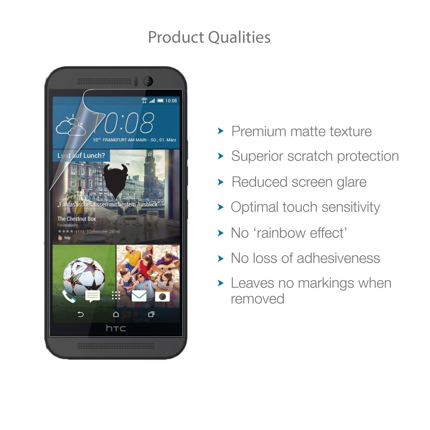 MediaDevil Pellicola Protettiva per HTC One M9 (2015) - Matte