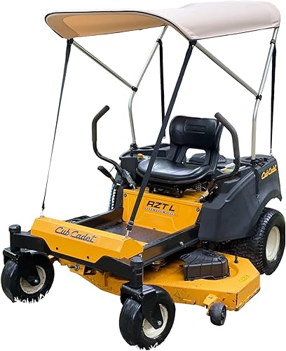 Toldo para cortacésped de giro cero. Se adapta a John Deere, Kubota, Cub Cadet, Troy-Bilt y otras marcas. Reduce el calor y el deslumbramiento con