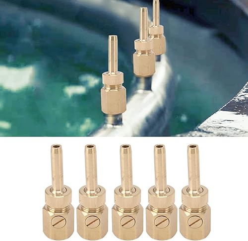 Miniatura 7 de Kuuleyn Boquilla de fuente de 5 piezas,Cabezal de rociador de agua de la fuente,Boquilla de chorro de cubierta de latón para piscina Inyección