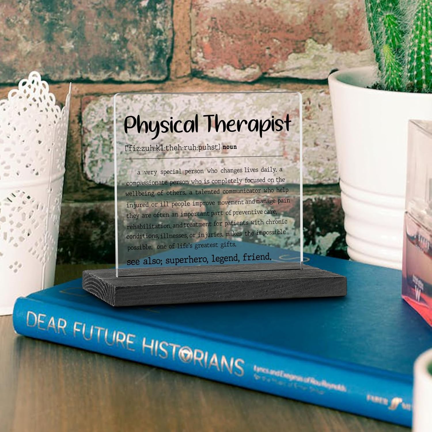 Physical Therapist Gifts For Men Women, Acrylic Desk Decor Sign, Physical Therapist Thank You Gift, For PT Doctor Of Physical Therapy Student Gift, Medical Clinic Office Decor Sign VAK209 - Image 3