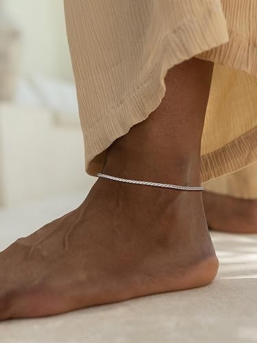 Miniatura 8 de U7 - Tobillera de acero inoxidable para mujer o niña, dorado o dorado rosa 18K con dije diseño de corazóninfinitofigaro, cadena de eslabones de 25 a