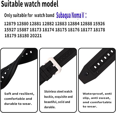 Men's Rubber watch Strap for Invicta Subaqua Noma V 2883 12884 12888 15926 15927 Ladies outdoor work waterproof silicone watch band wrist strap buckle