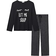 Joyaria Womens Bamboo Viscose Pajamas,Cooling Buttery-Soft Sleepwear for Night Sweats,Long Sleeve Lounge Set with Pockets