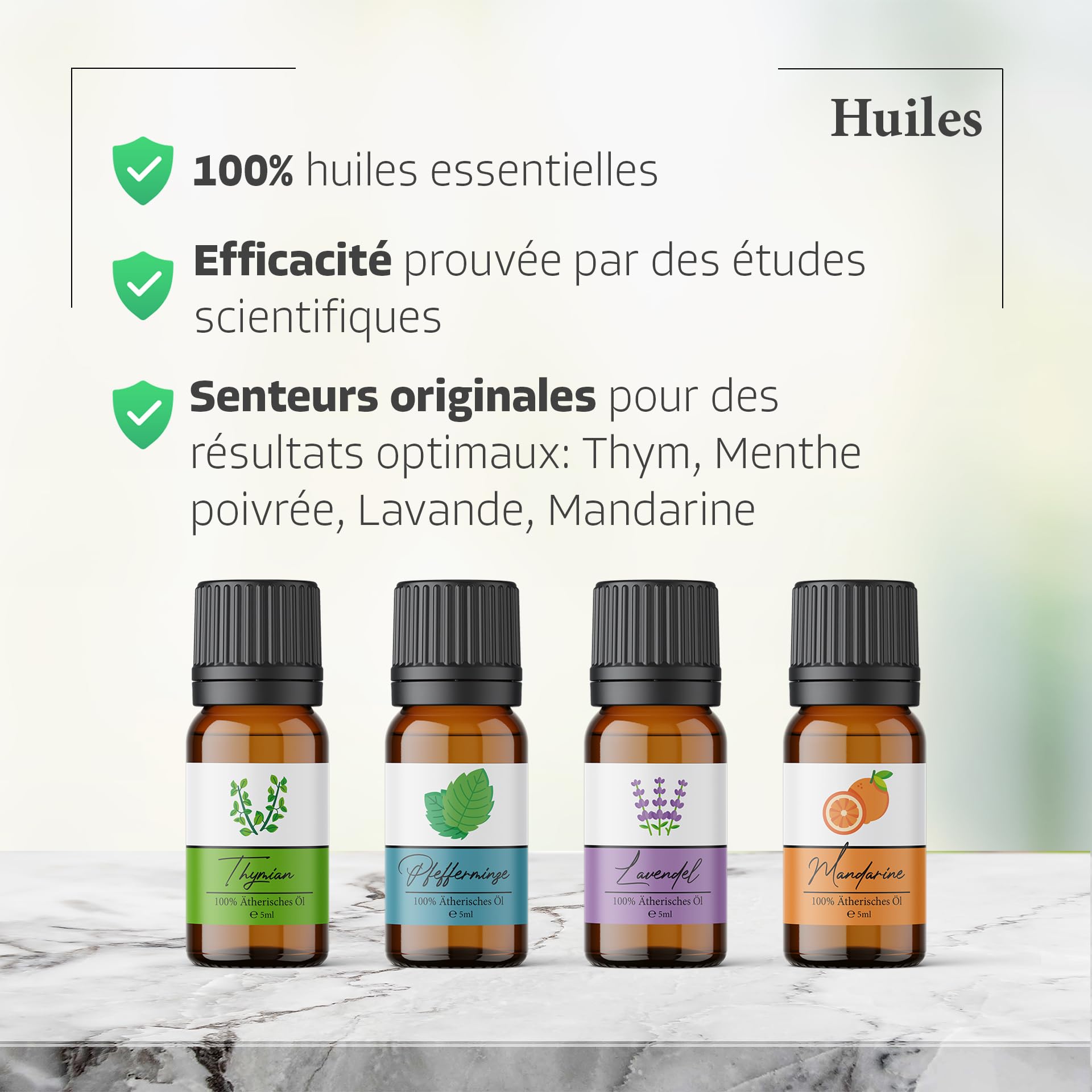 SOS Riechtraining Set 2 mit Riechstiften – Geruchssinn trainieren & Geruchstraining bei Geruchsverlust – mit ätherischen Ölen - Lavendel, Pfefferminze, Mandarine & Thymian – wieder riechen lernen