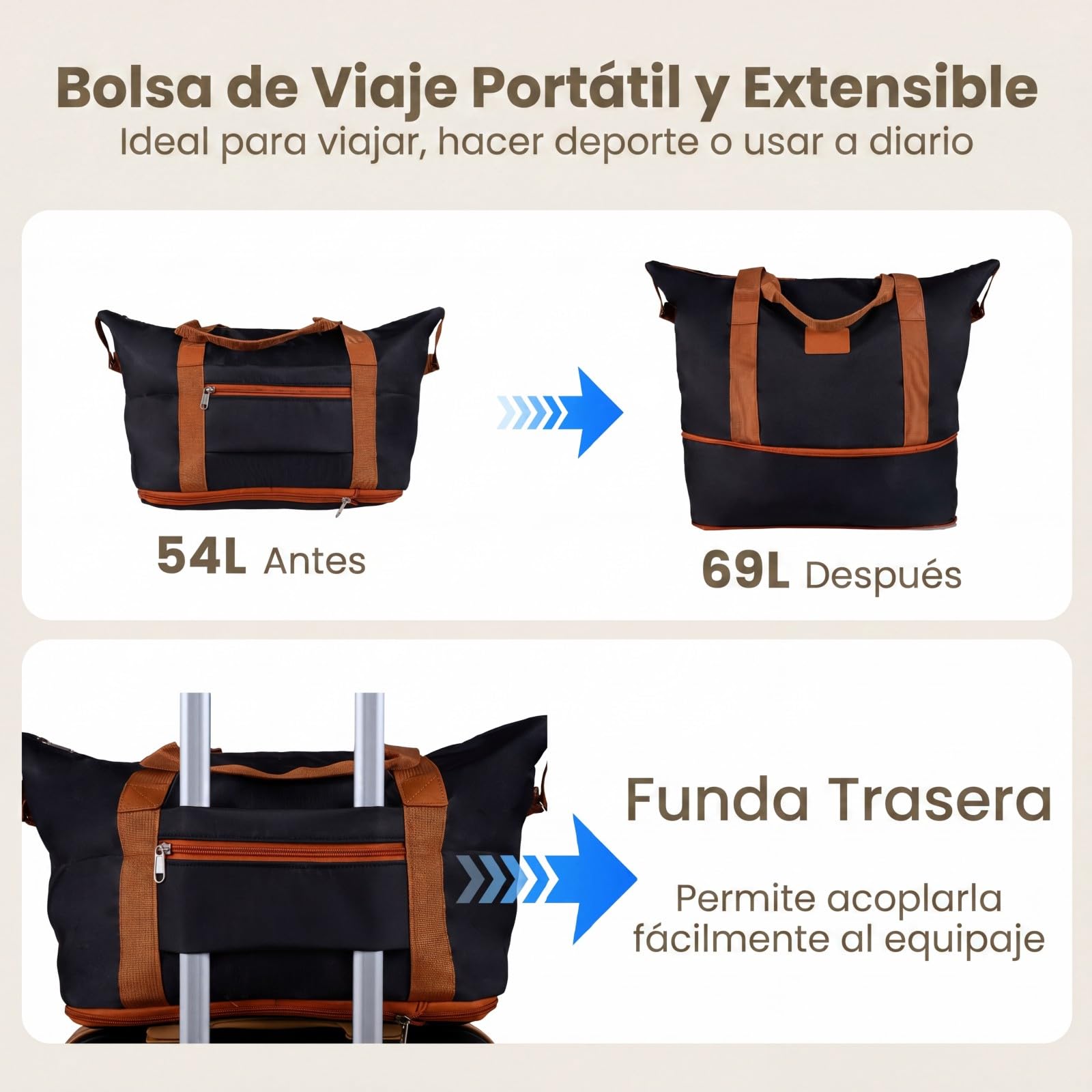 COSTWAY Juego de Maletas de 5 Piezas, 3 Maletas Rígidas ABS Cabina Mediana Grande con Neceser y Bolsa de Viaje, Asa Telescópica, Ruedas Dobles Giratorias 360° y Cerradura, Equipaje Ampliable (Negro)