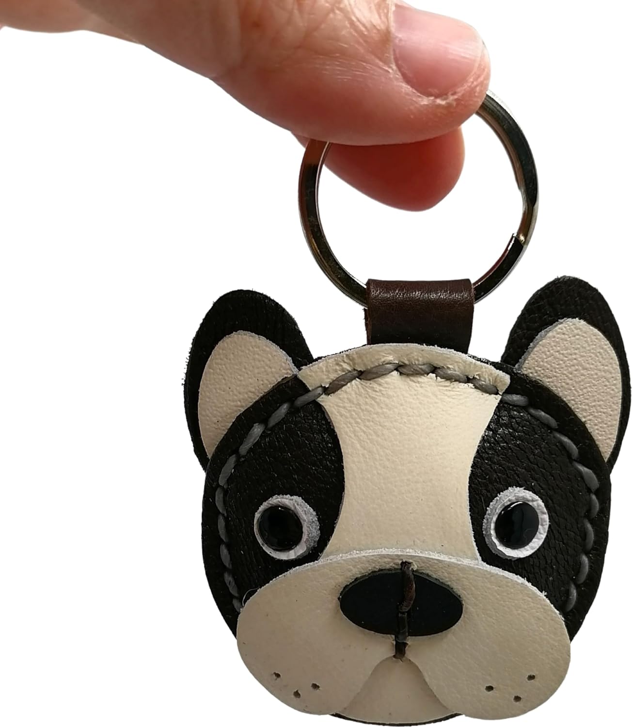 Genuine Leather Keychain, Animal Leather Keychain, Animal Keychain, Real Leather, Pet Lover Keyring Charm Pendant Gifts image 5