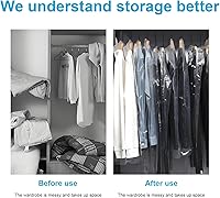 Vista 4 de Paquete de 30 bolsas transparentes para ropa, fundas de ropa de 35.4 pulgadas, bolsas de plástico para ropa, bolsas de limpieza en seco