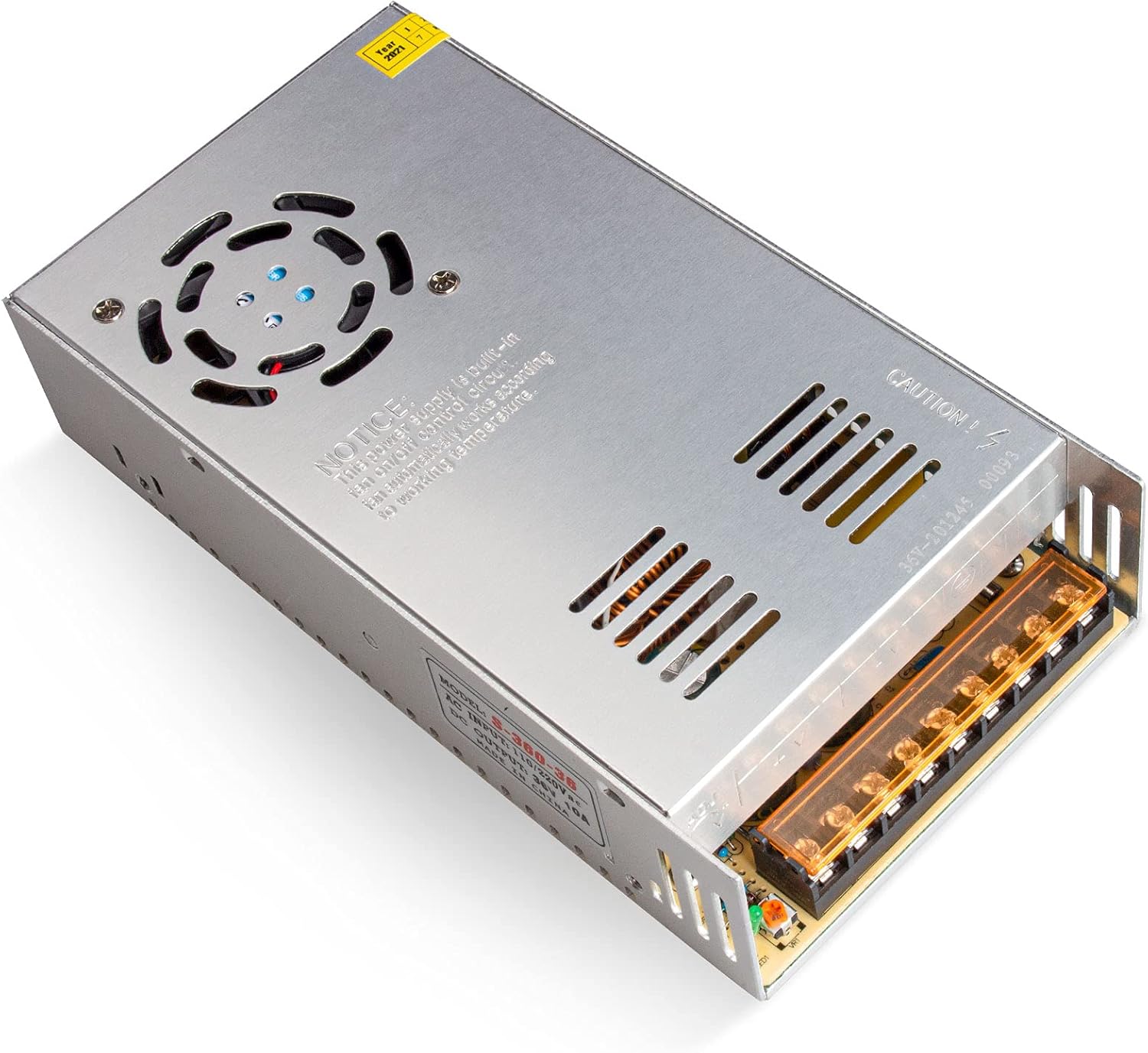 36V 10A Universal Switching Power Converter Adapter Transformer Regulated Supply AC to DC LED Driver 360w for CCTV, Radio, Computer Project