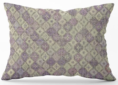 TurkishRug Kingdom 2 Pack Pattern Handmade Kilim Cushion Cover Ethnic Pattern Farmhouse Soft Pillow Cover Washable Printed Home Dekor Decorations