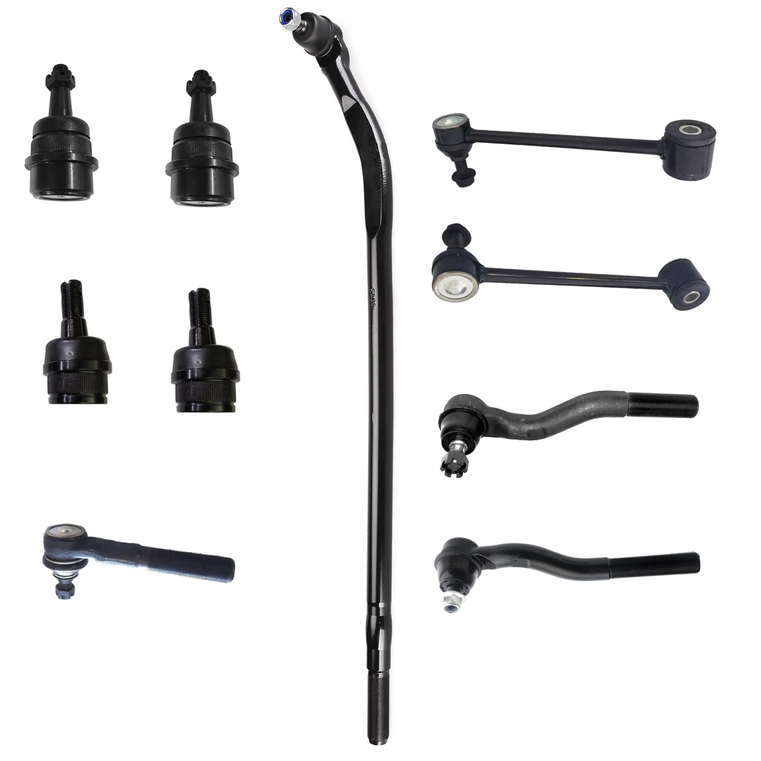 Photo 1 of 10 Front Tie Rods Ball Joints + Rear Drag Link Kits for Jeep Wrangler 07-17