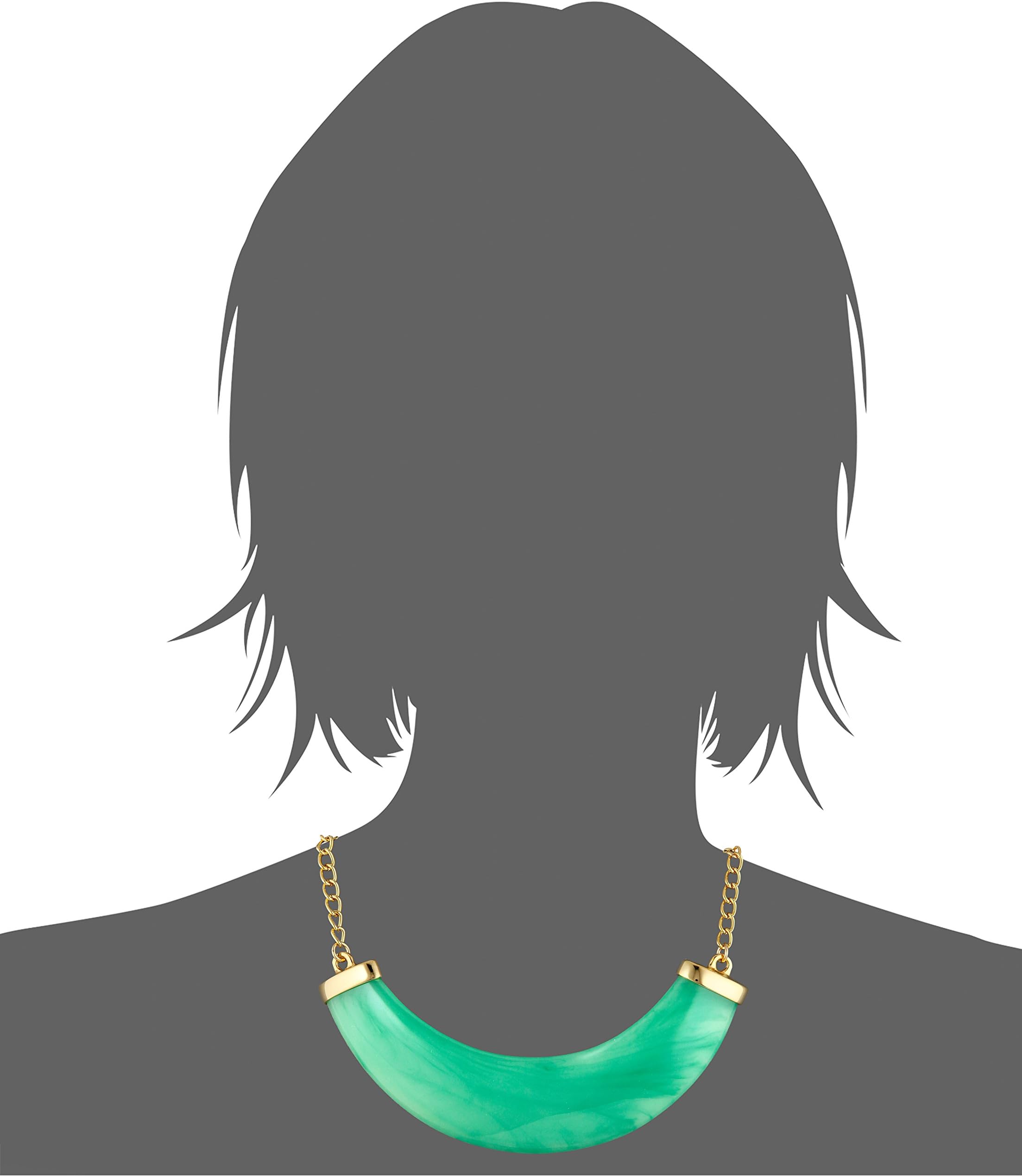Kenneth Jay Lane Polished Gold and Jade Bib Necklace