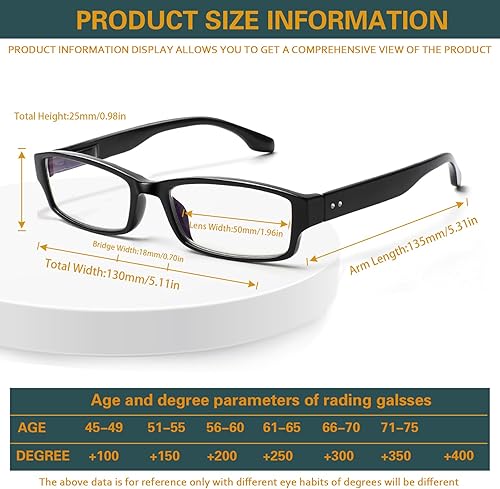 Miniatura 2 de NORPERWIS Paquete de 6 lentes de lectura para mujeres y hombres con bisagras de resorte cómodas para hombres y mujeres