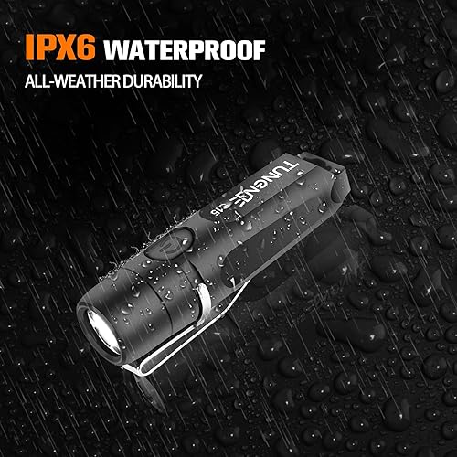 Miniatura 7 de Linternas de llavero recargables, 650 linternas de bolsillo EDC de alto lúmenes, mini linterna se utiliza para acampar al aire libre emergencia