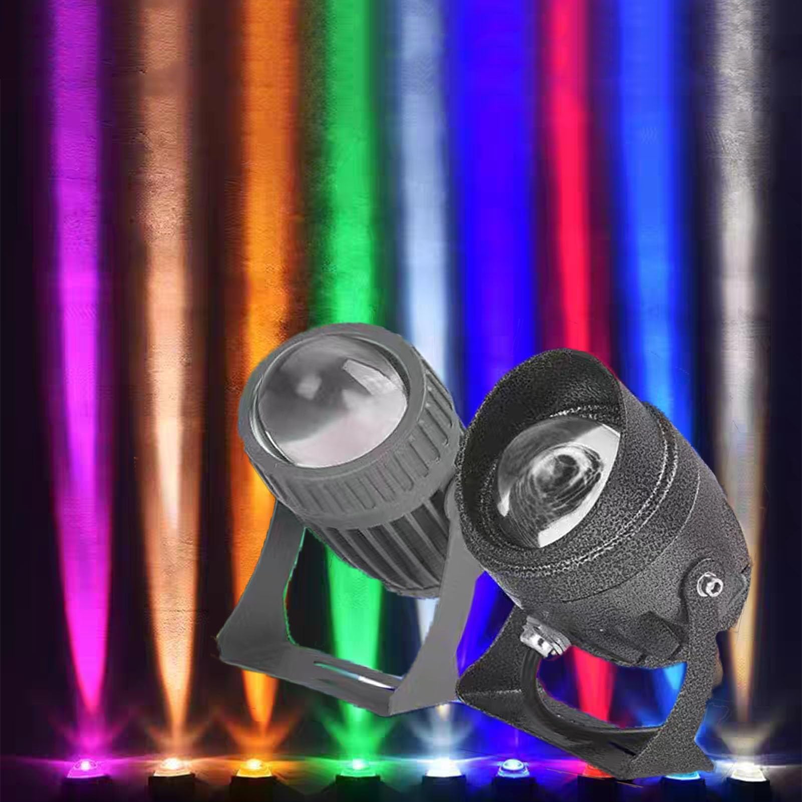Focos LED De Largo Alcance, Foco LED Giratorio De Haz Estrecho, Iluminación LED Arquitectónica for Exteriores De 10W, Foco Bañador De Pared Impermeable IP65(Yellow)
