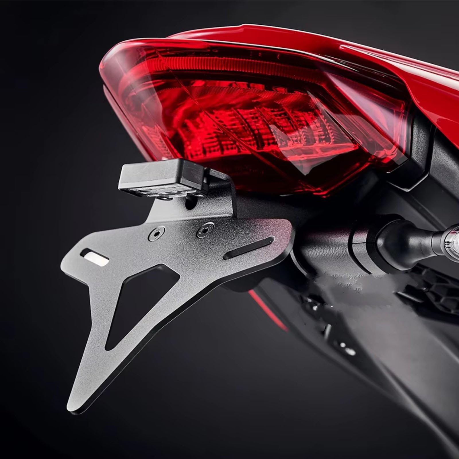 Portamatriculas Moto Kit De Soporte Para Matrícula Trasera Corta Para Motocicleta Compatible Con Ducati Para Monster 950 2021-2023