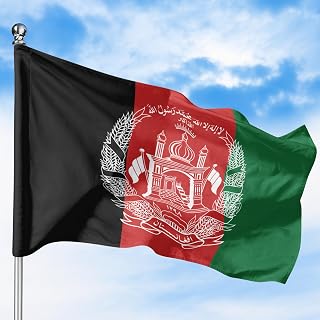 Afghanistan Outdoor Flag (4x6ft) by DreamController - Durable, Fade-Resistant Polyester, Brass Grommets - HD Printed South Asia Flag - Made in USA