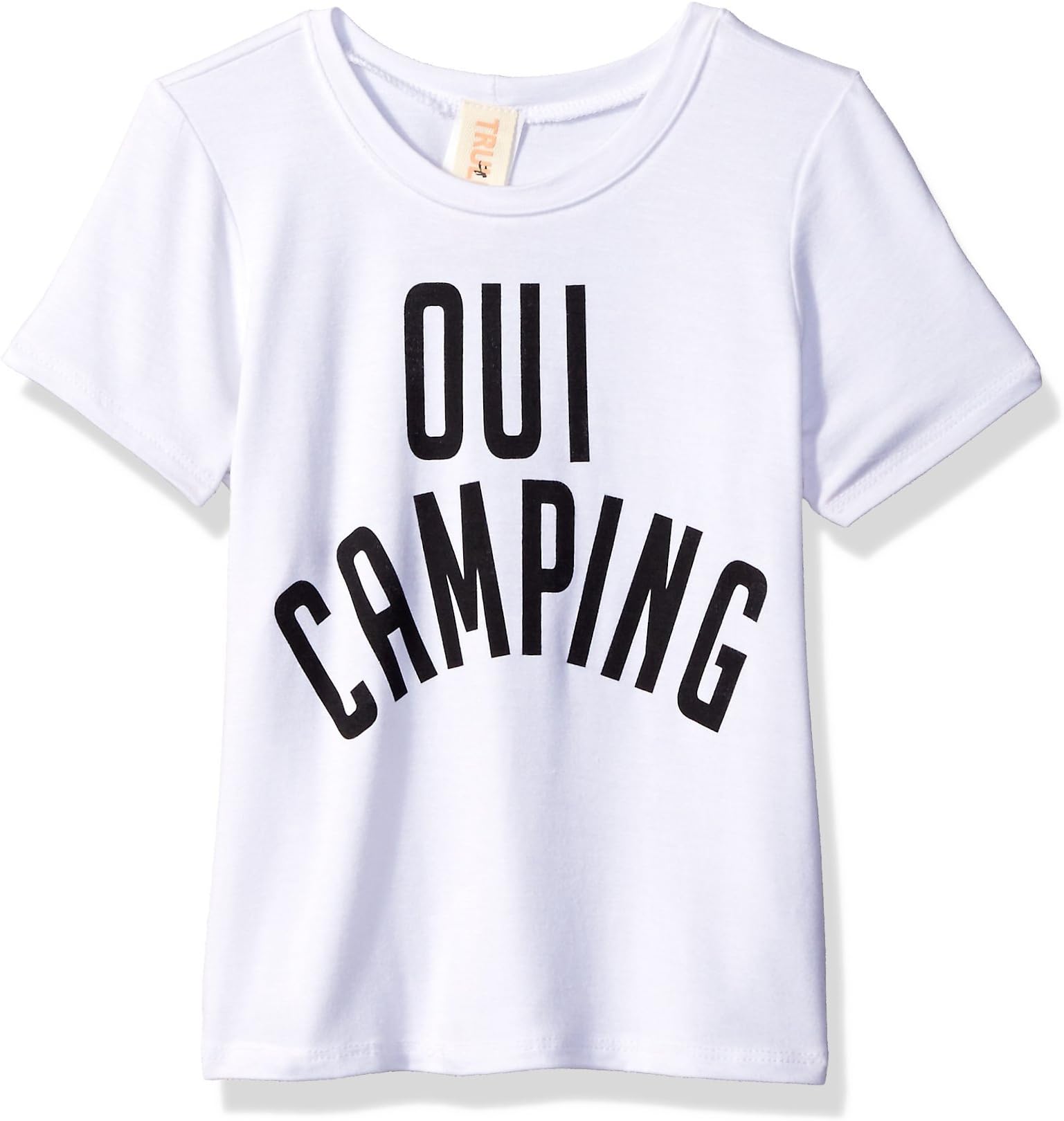 Truluv Girls' Little Glam Oui Camping Ss Top