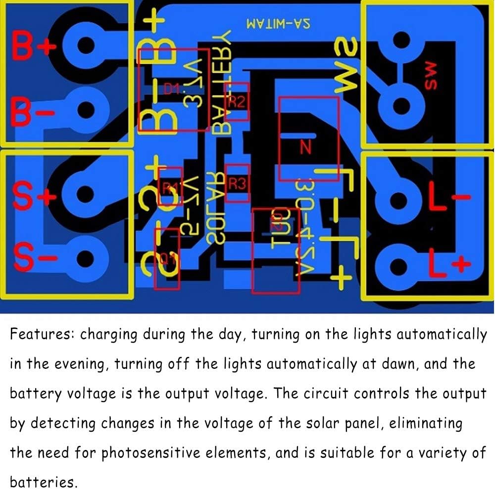 Detailed circuit board layout of the Acxico Solar Charge Controller