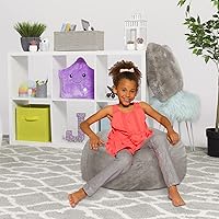 Vista 47 de Posh Creations - Puff para niños, adolescentes y adultos, incluye funda extraíble y lavable a máquina, tamaño grande de 38 pulgadas, lona con diseño