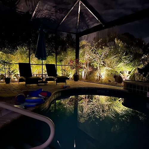 Miniatura 5 de Malibu 8PK - Kit de luz de paisaje de bajo voltaje para exteriores, 20 W, 176 lúmenes, focos ajustables, reflectores, 12 V, 3000 K, luces halógenas