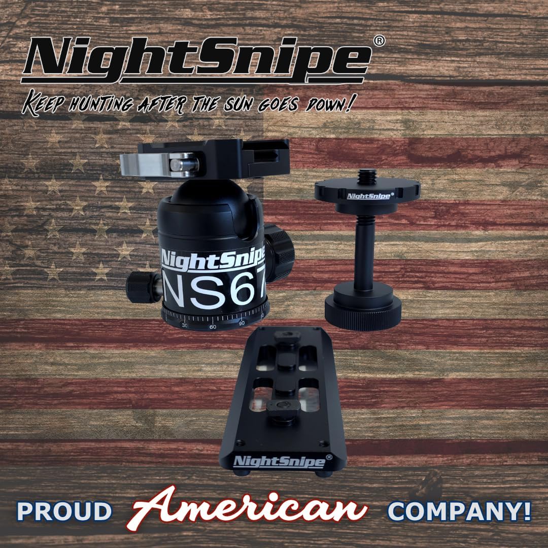 BOG DeathGrip Ball Head Conversion Kit | Ball Head Adapter + Arca-Swiss M LOK Mount + NS67 Ball Head | for use with BOG DeathGrip Tripod