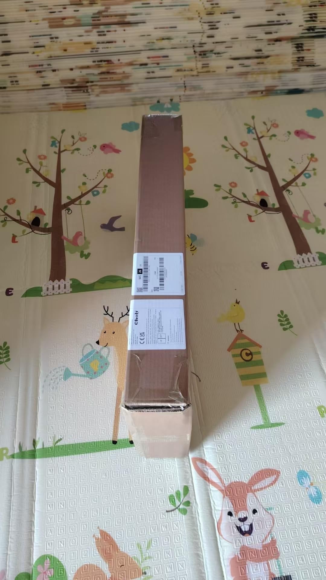 CHOLY Mata do zabawy dla niemowląt, 180 x 150 cm, składana mata do zabawy, odwracalna mata do raczkowania dla małych dzieci i niemowląt, wodoodporna, antypoślizgowa mata do kojca z torbą podróżną