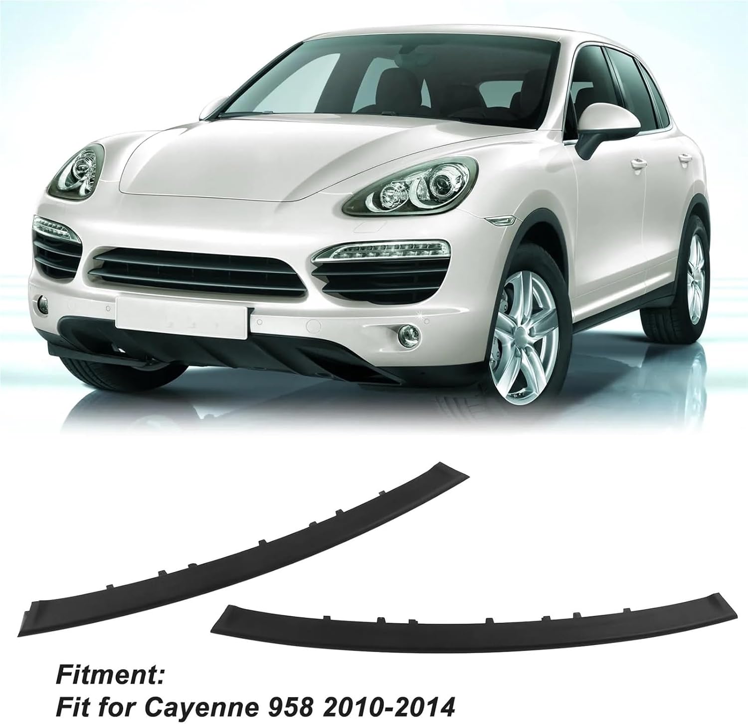 2pcs Front Bumper Center Grille Molding Trim