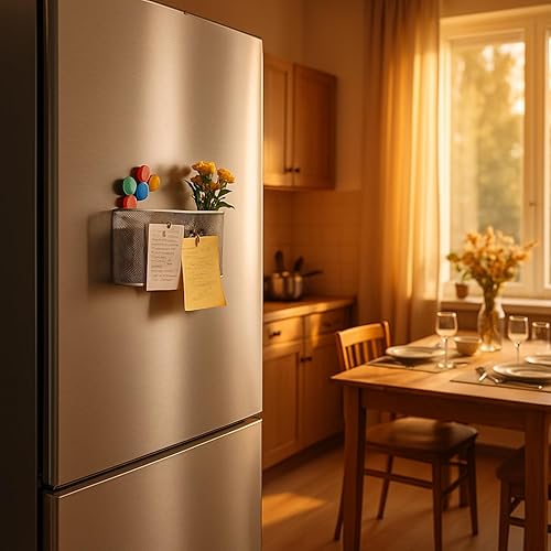 Miniatura 7 de Jumbl - 4 cestas magnéticas de alambre | Bandeja de escritorio de malla/organizador de archivos para suministros de oficina y soporte de cartas,