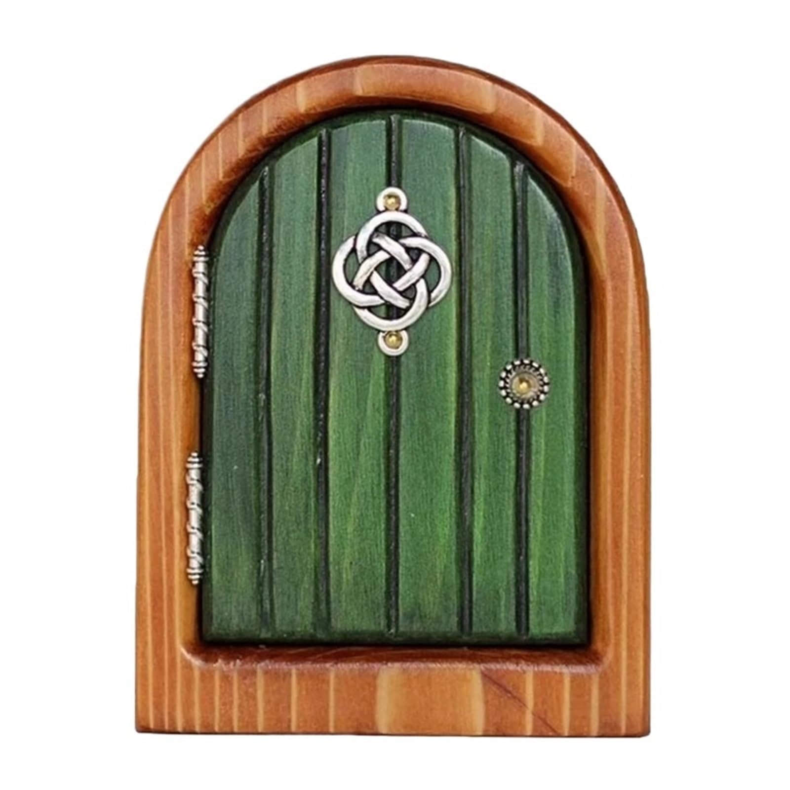 Diyouke 3pcs 10cm Miniature Fairy Door - Enchanting Wooden Garden Decor for Home and Garden Art(Style F)