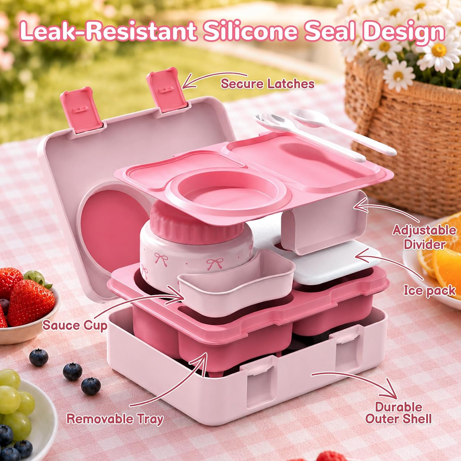 Kids Insulated Lunch Box with 8OZ Thermo Food Jar image 5