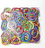 Vista 1 de 500 bandas de goma pequeñas de 1 pulgada y 0.984 in, bandas elásticas a granel, bandas de goma coloridas para dinero, soporte de papelería