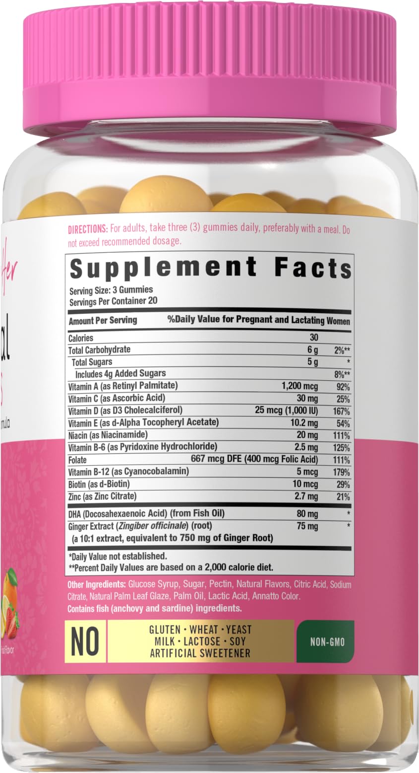 Carlyle Prenatal Gummy with DHA & Folic Acid | 60 Gummies — Amazon image 2